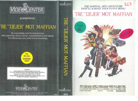 5016 TRE TJEJER MOT MAFFIAN (VHS)